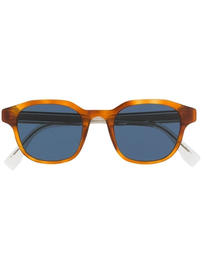 Fendi Men's Brown Acetate Sunglasses