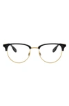 Ray Ban Phantos 51mm Optical Glasses In Black Gold