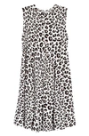 Nordstrom Kids' Easy Knit Dress In Ivory Egret Snow Leopard
