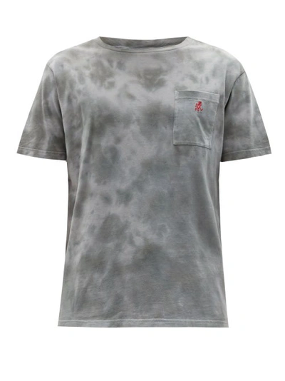 Gramicci One Point Tie-dye Cotton-jersey T-shirt In Grey
