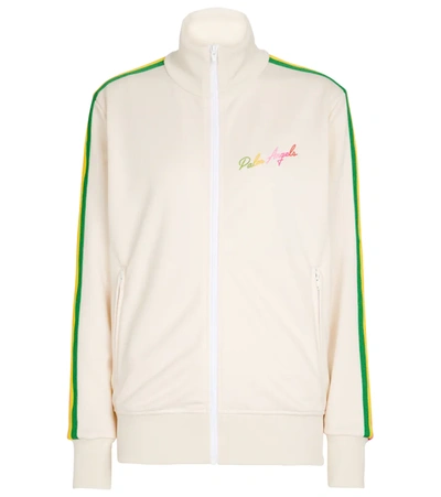 Palm Angels Miami Side-stripe Track Jacket In White