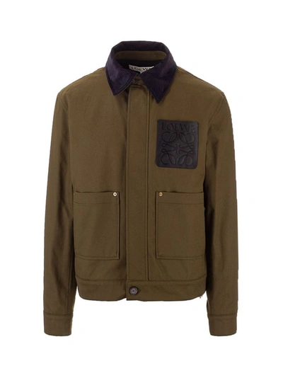 Loewe Bomber In Green Viscose