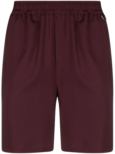 Low Brand Shorts In Bordeaux Wool