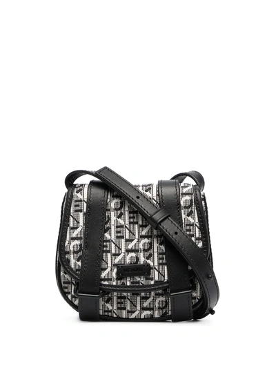Kenzo Courier Small Jacquard Messenger Bag In White