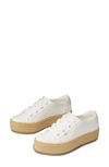 Toms Cassiah Lace-up Espadrille In White Canvas