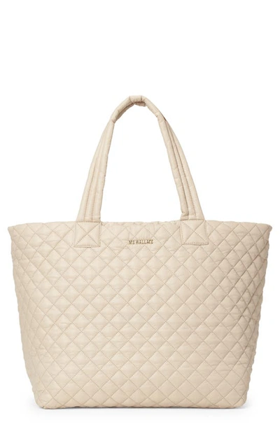 Mz Wallace Women's Large Metro Deluxe Tote In Sesame/light Gold