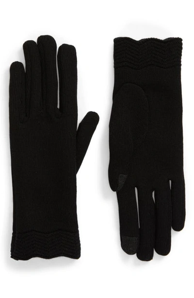 Seymoure Museum Knit Wool Gloves In Black