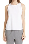 Eileen Fisher Slim Fit Scoop Neck Tank In White