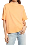 Free People Fearless Mock Neck Top In Sunny Peach