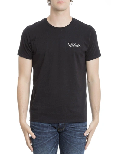Edwin Black Cotton T-shirt