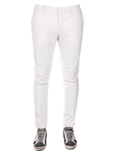 Dondup White Raff Cotton Trousers