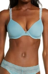 Natori 'pure Luxe' Underwire T-shirt Bra In Ocean Breeze