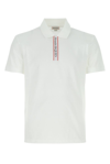 Alexander Mcqueen Logo-tape Short-sleeve Polo Shirt In White