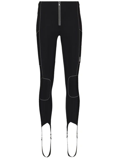 Coperni C+ Piped Stretch Stirrup Pants In Schwarz