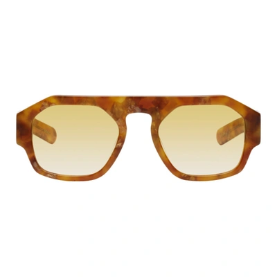 Flatlist Eyewear Orange Lefty Sunglasses In Fancy Amber