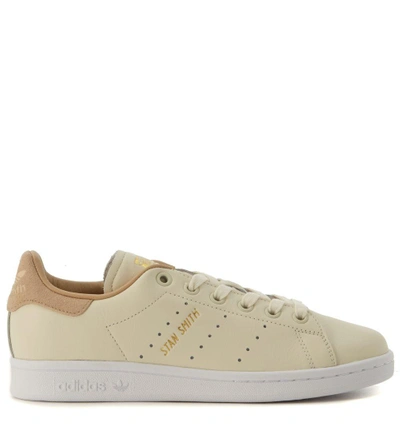 Adidas Originals Stan Smith Ivory Leather Sneaker In Bianco