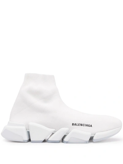 Balenciaga Speed 2.0 High-top Sneakers In White