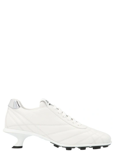 Miu Miu Kitten Heel Sneakers In White