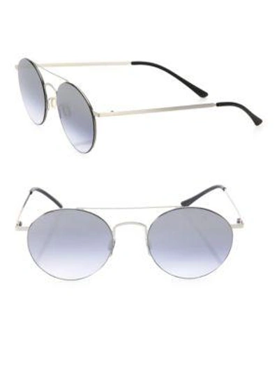 Kyme Leon1 49mm Round Sunglasses In Silver