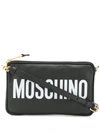 Moschino Logo Cross Body Bag In Black