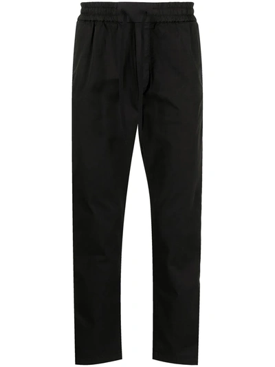 Iceberg Pressed-crease Stretch-cotton Tailored Trousers In Black