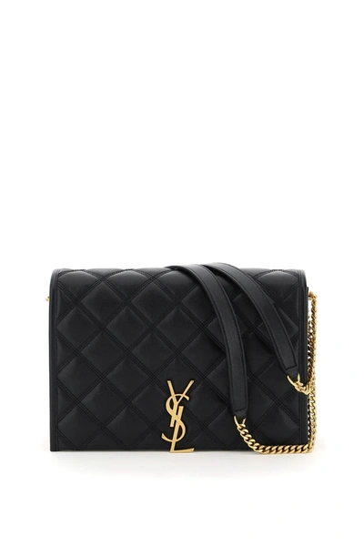 Saint Laurent Becky Quilted Mini Bag In Black