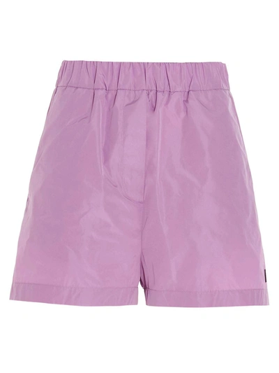 Msgm Stretch Shorts In Purple