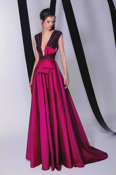 Tony Ward Beaded Sleeveless Gown