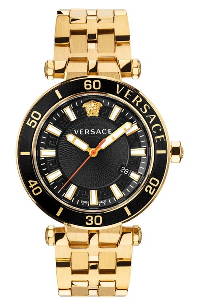 Versace Greca Sport Goldtone Stainless Steel Bracelet Watch