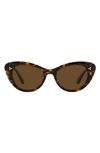 Oliver Peoples Rishell Acetate Cat-eye Polarized Sunglasses In Brown
