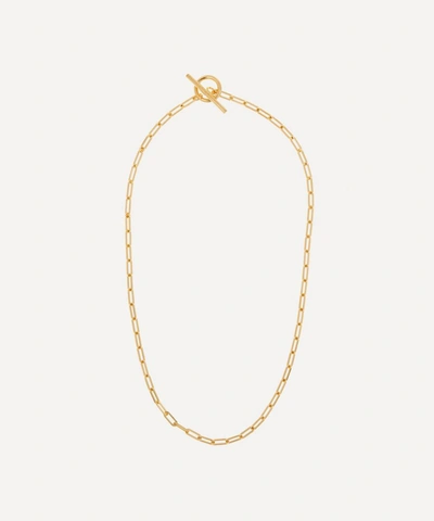 Otiumberg 14ct Gold Plated Vermeil Silver Love Link Chain Necklace