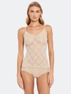 Hanky Panky V-neck Lace Cami In Chai