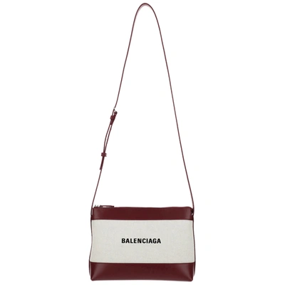 Balenciaga Canvas Shoulder Bag In White