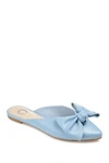 Journee Collection Women's Dott Bow Mules Women's Shoes In Blue