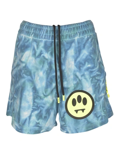 Barrow Tie-dye Bermuda Shorts In Tiffany Colour In Light Blue