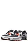 Nike Air Max 90 Sneaker In White/ Black-turf Orange