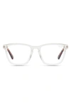 Quay Hardwire 50mm Blue Light Filtering Glasses In Milky Tort/ Clear
