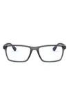 Ray Ban 55mm Optical Glasses In Transparent Grey