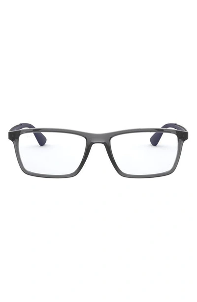 Ray Ban 55mm Optical Glasses In Transparent Grey