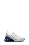 Nike Kids' Air Max 270 Sneaker In White/midnight Navy/university Gold