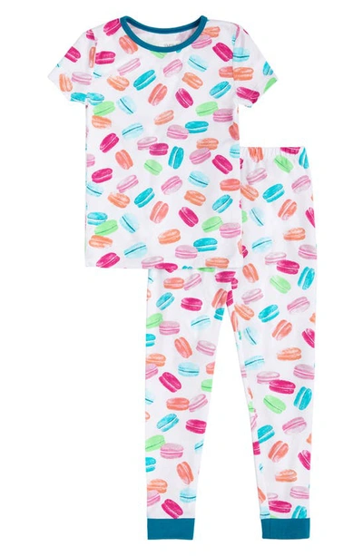 Bedhead Pajamas Kid's Macaroon-print Stretch Cotton 2-piece Pajama Set In Macaroons