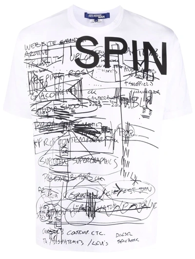 Junya Watanabe Spin-print T-shirt In Weiss
