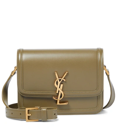 Saint Laurent Solferino Small Leather Crossbody Bag In 绿色