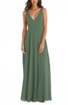 After Six Chiffon Gown In Vineyard Green