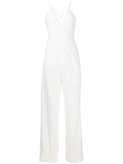 Rag & Bone Mimi Gathered Linen-blend Jumpsuit In White