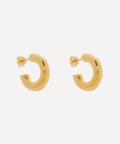 Otiumberg 14ct Gold Plated Vermeil Silver Mini Chunky Hoop Earrings