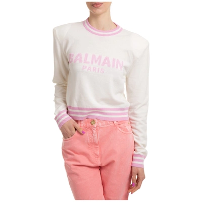 Balmain Women's Sweatshirt In Bianco