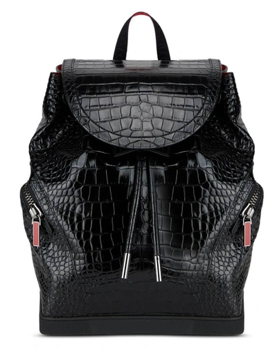 Christian Louboutin Men's Black Leather Backpack