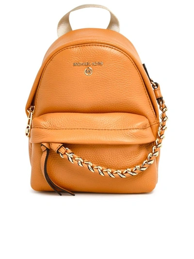 Michael Kors Women's Orange Leather Backpack