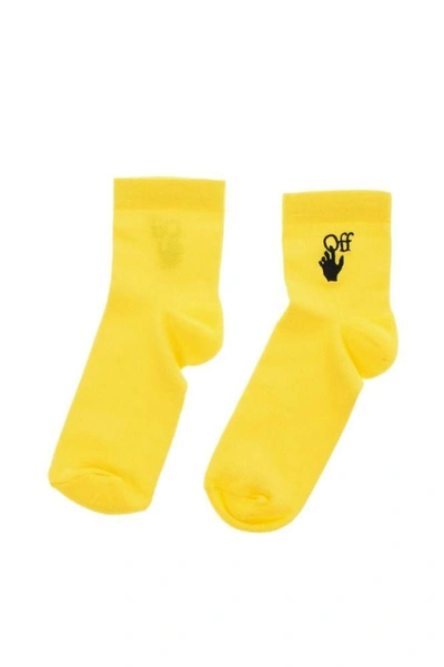 Off-white Women's Yellow Polyamide Socks